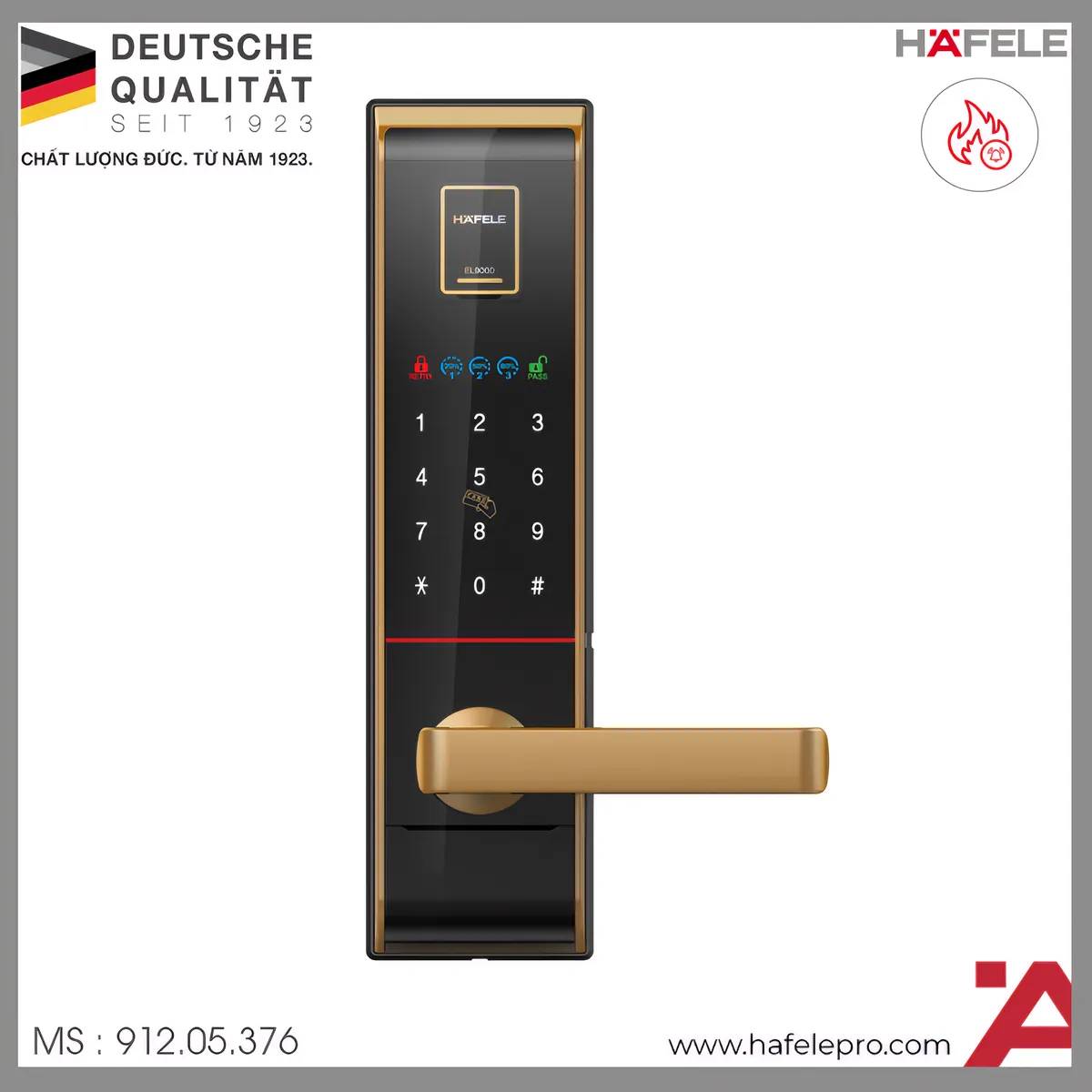 Khóa Điện Tử EL9000-TCS Hafele 912.05.376