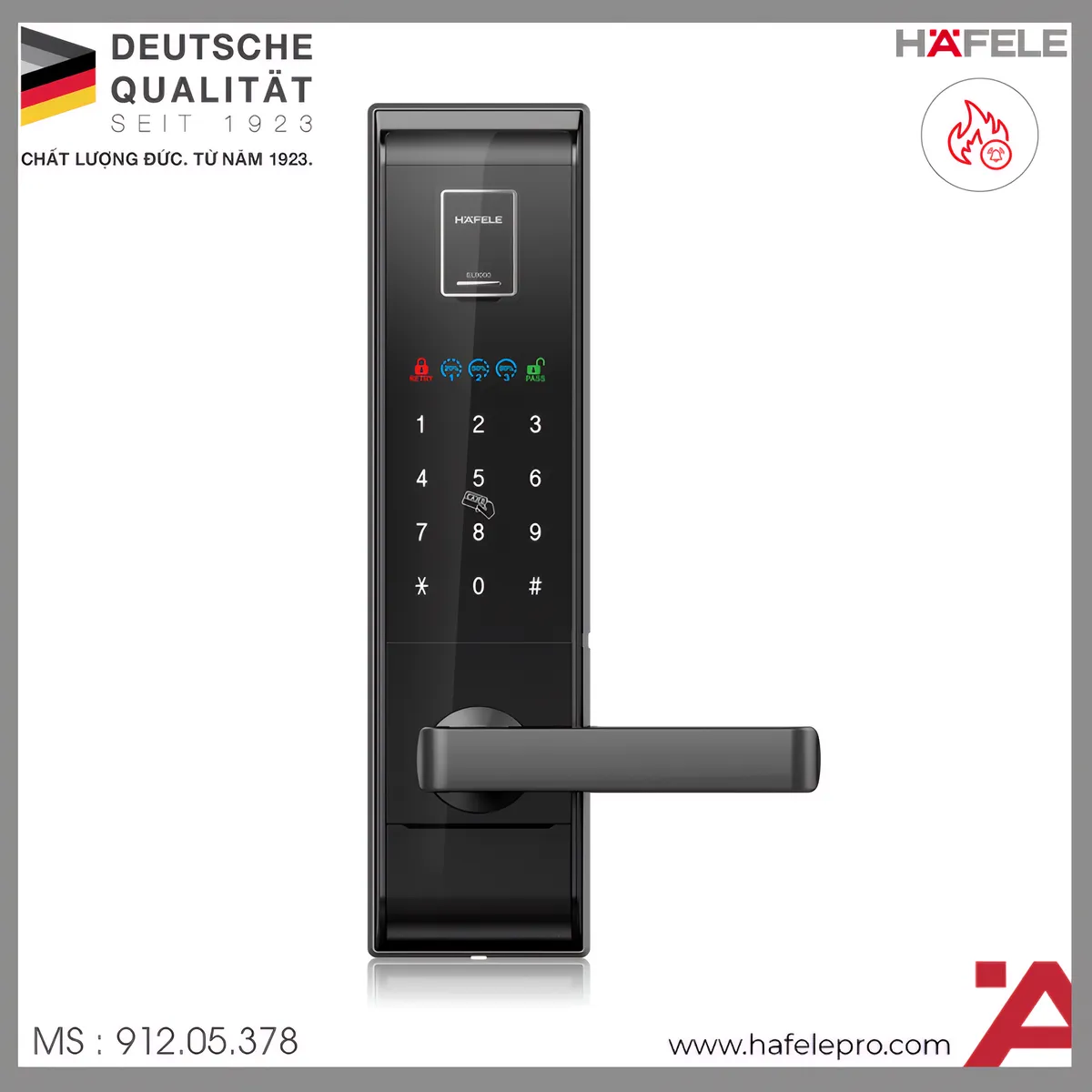 Khóa Điện Tử Hafele EL9000-TCS 912.05.378