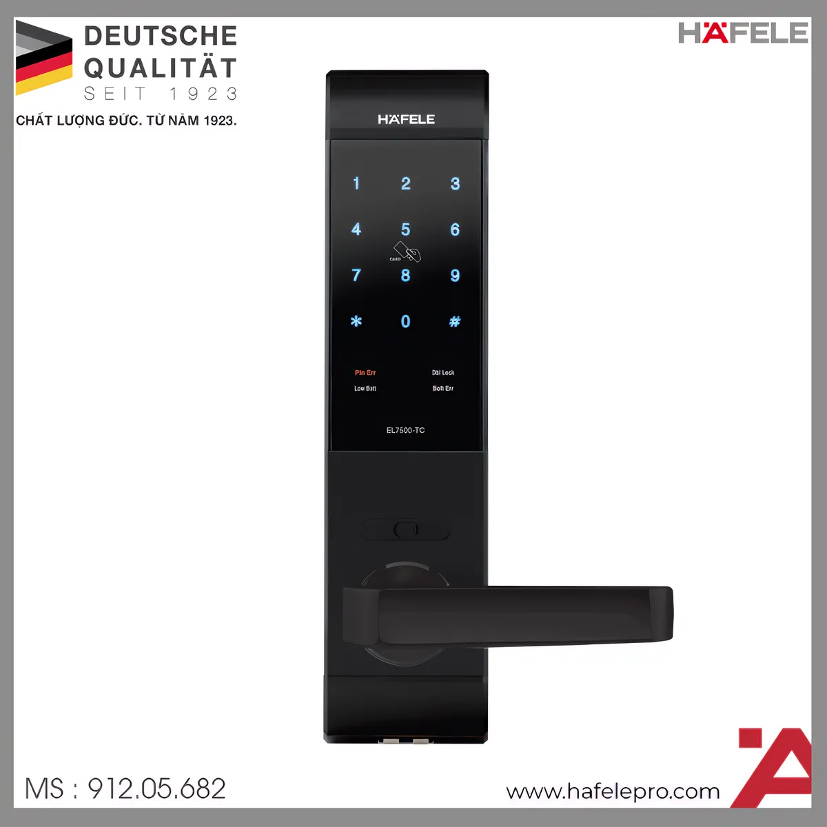 Khóa Điện Tử Thân Nhỏ EL7500-TC Hafele 912.05.682
