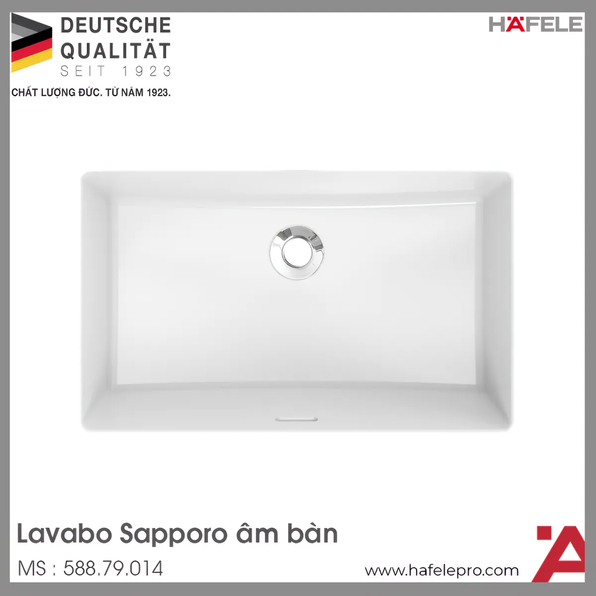 Chậu Lavabo Âm Bàn Sapporo 545 Hafele 588.79.014