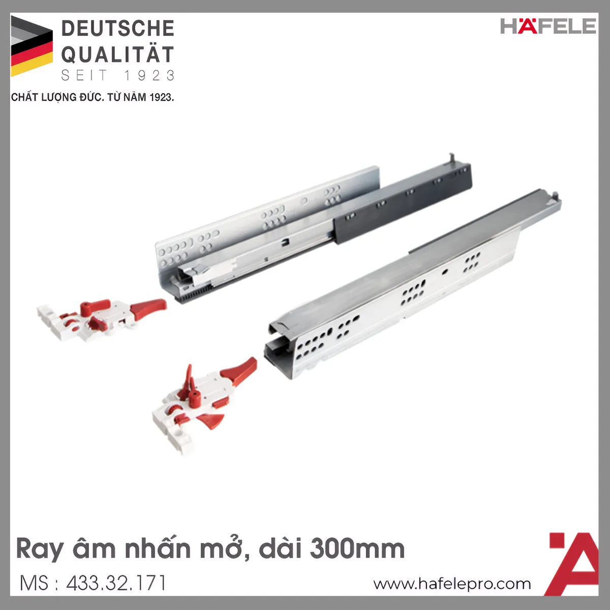 Ray Âm EPC Evo Nhấn Mở 300mm Hafele 433.32.171