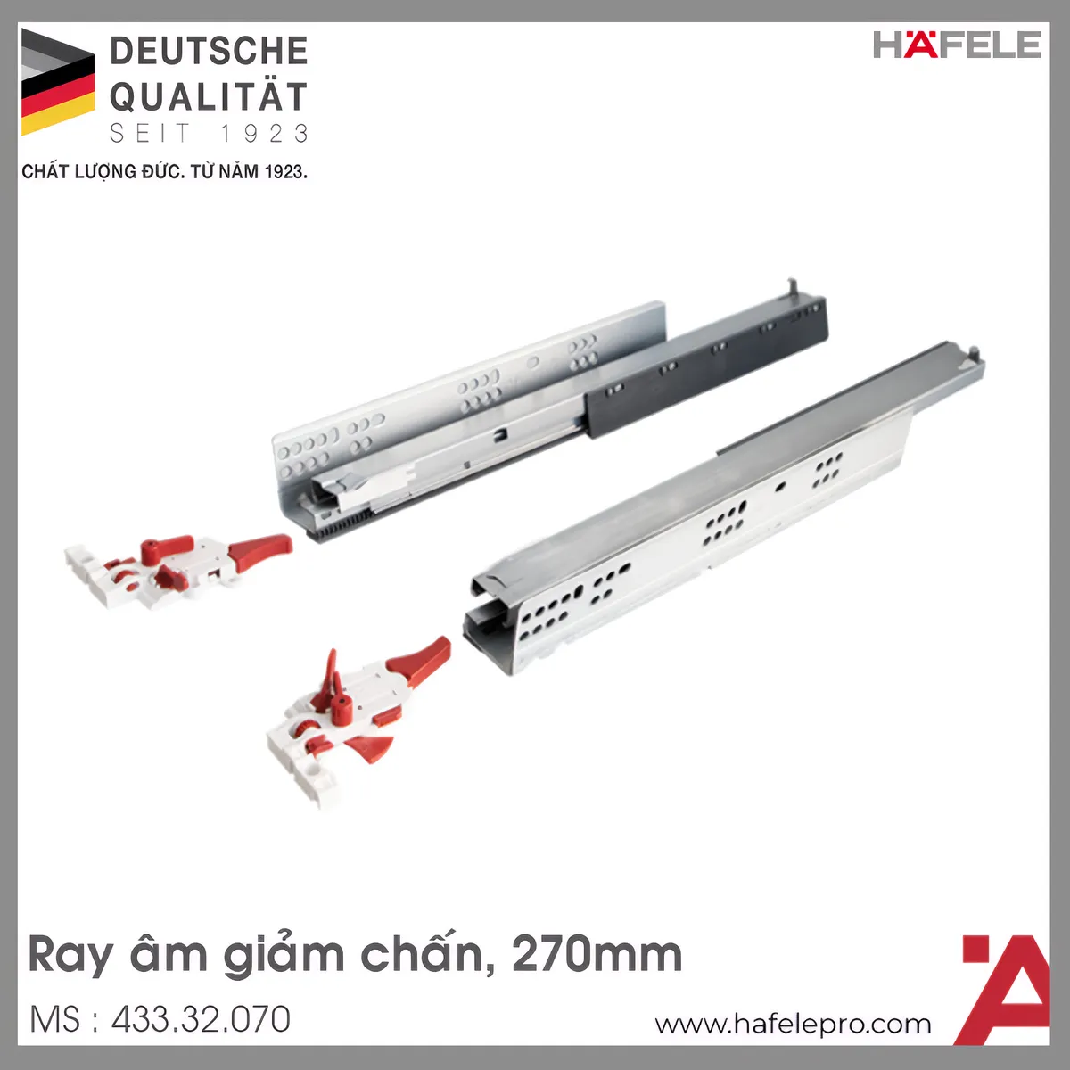 Ray Âm EPC EVO Giảm Chấn 270mm Hafele 433.32.070