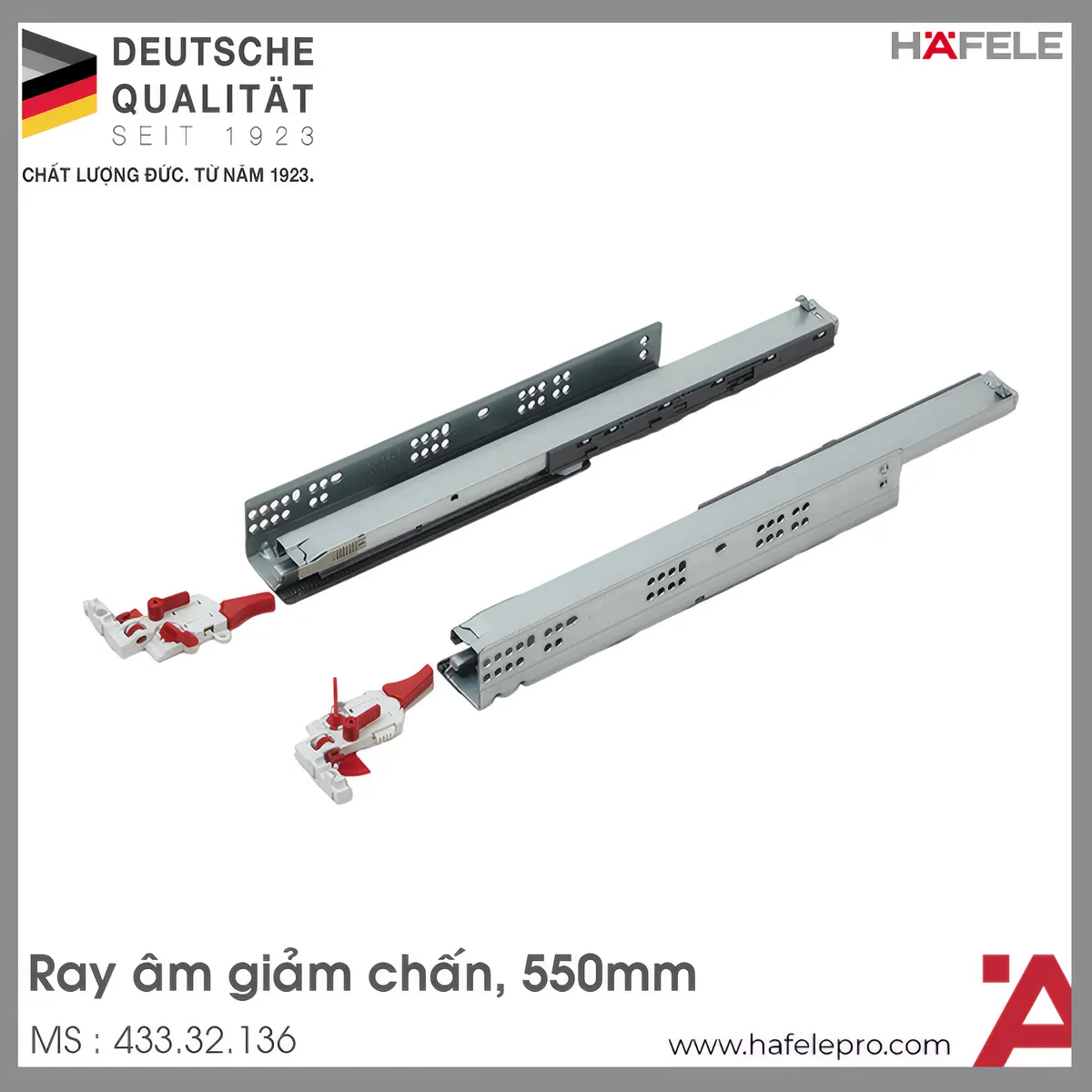 Ray Âm Matrix UM Giảm Chấn 550mm Hafele 433.32.136