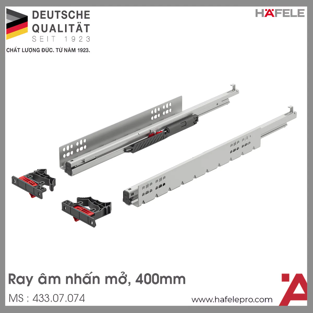 Ray Âm UM30 Nhấn Mở 400mm Hafele 433.07.074