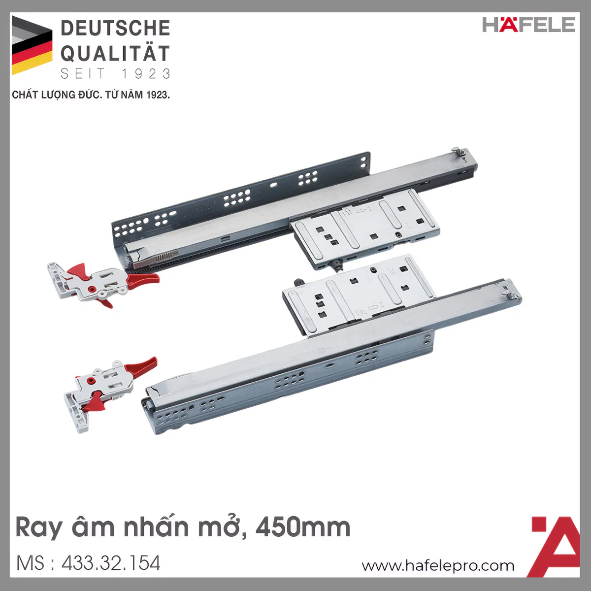 Ray Âm EPC Evo Nhấn Mở 450mm Hafele 433.32.154