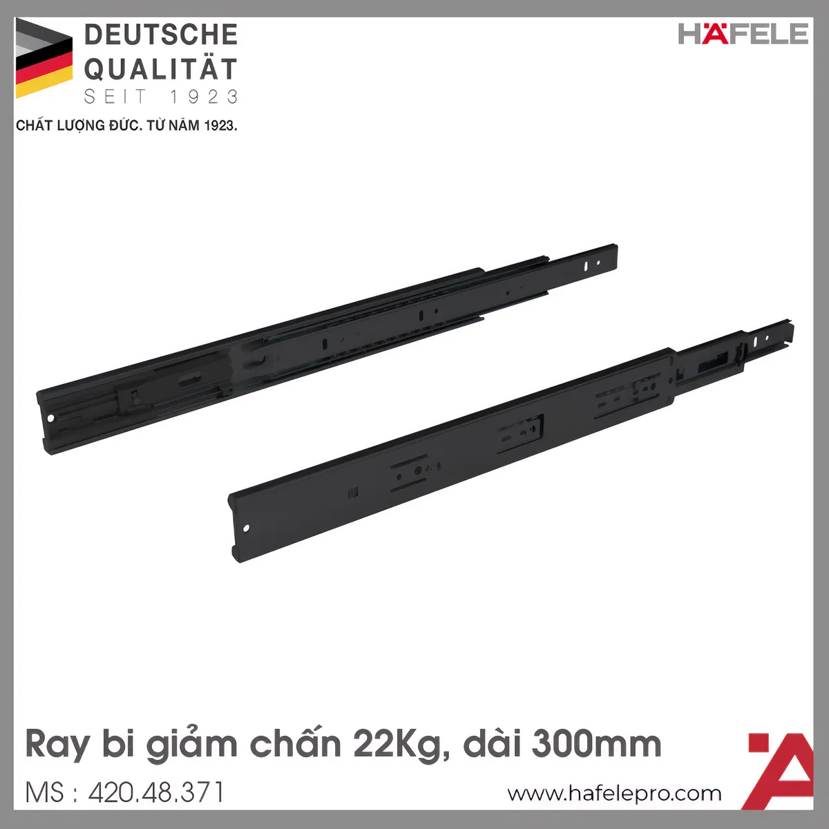 Ray Bi Giảm Chấn 300mm Hafele 420.48.371
