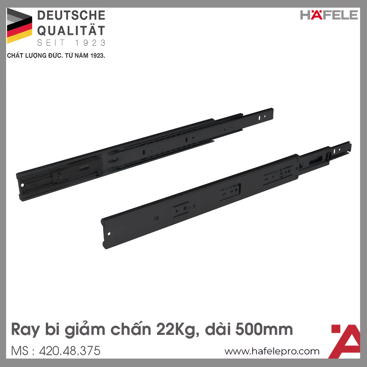 Ray Bi Giảm Chấn 500mm Hafele 420.48.375