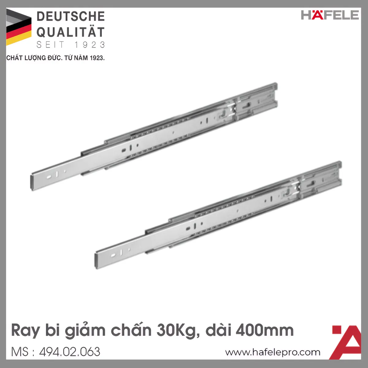 Ray Bi Giảm Chấn 400mm Hafele 494.02.063