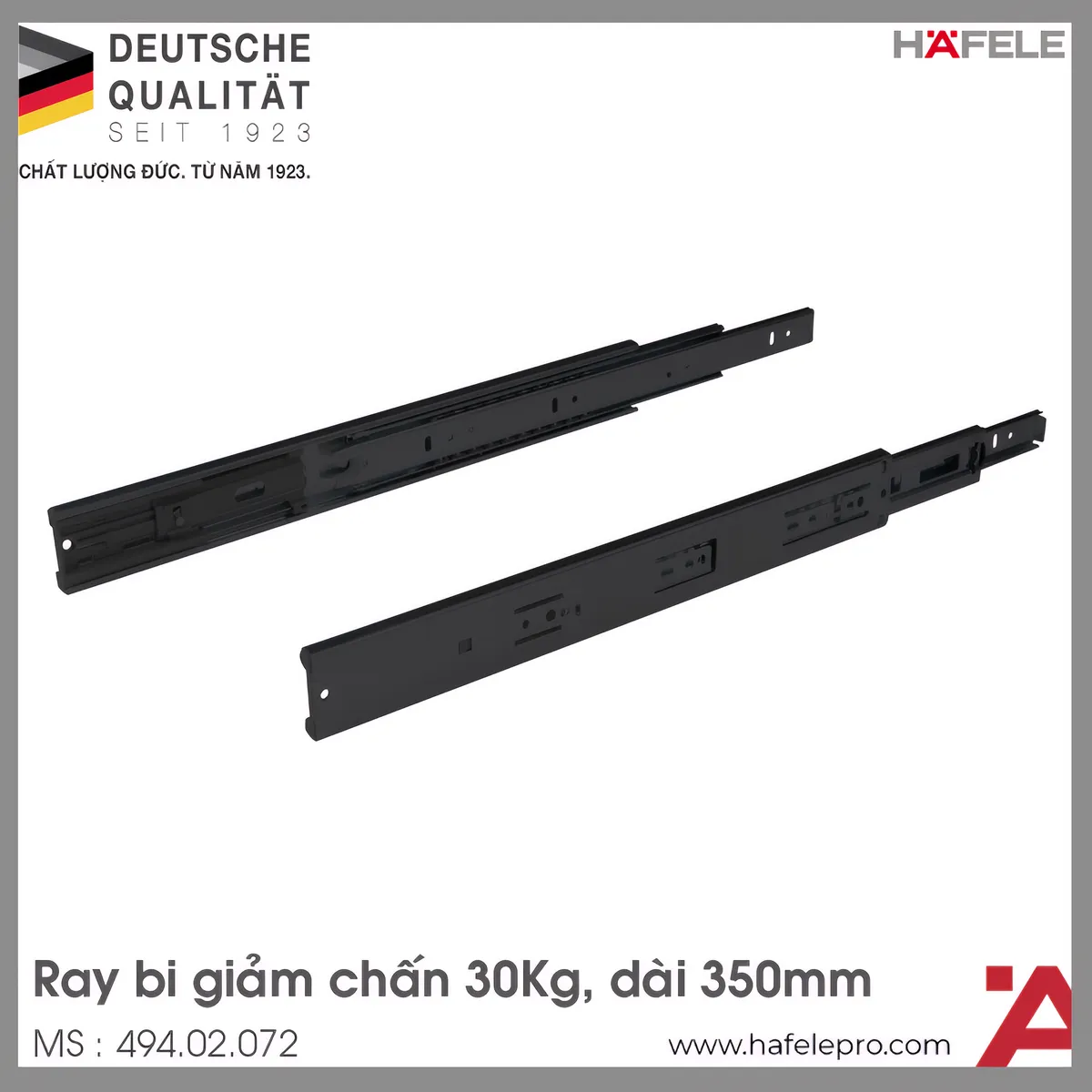 Ray Bi Giảm Chấn 350mm Hafele 494.02.072