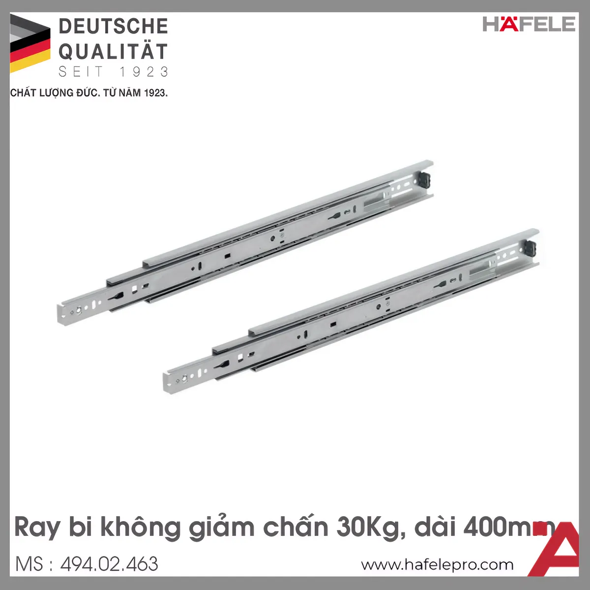 Ray Bi Không Giảm Chấn 400mm Hafele 494.02.463