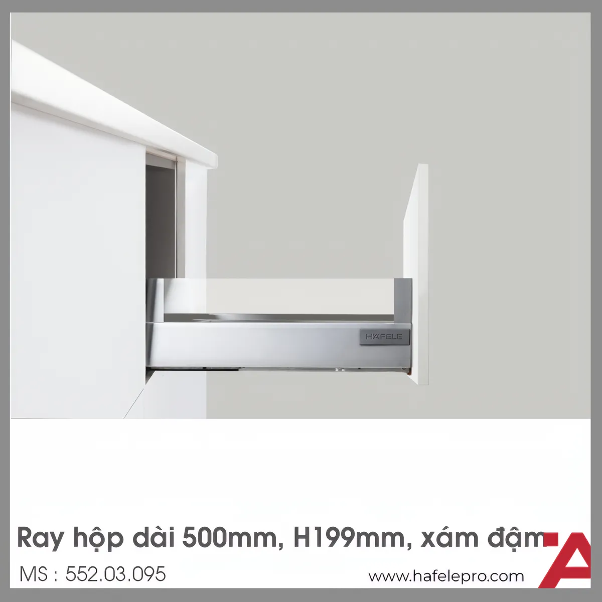Ray Hộp Alto Giảm Chấn H199mm Hafele 552.03.095