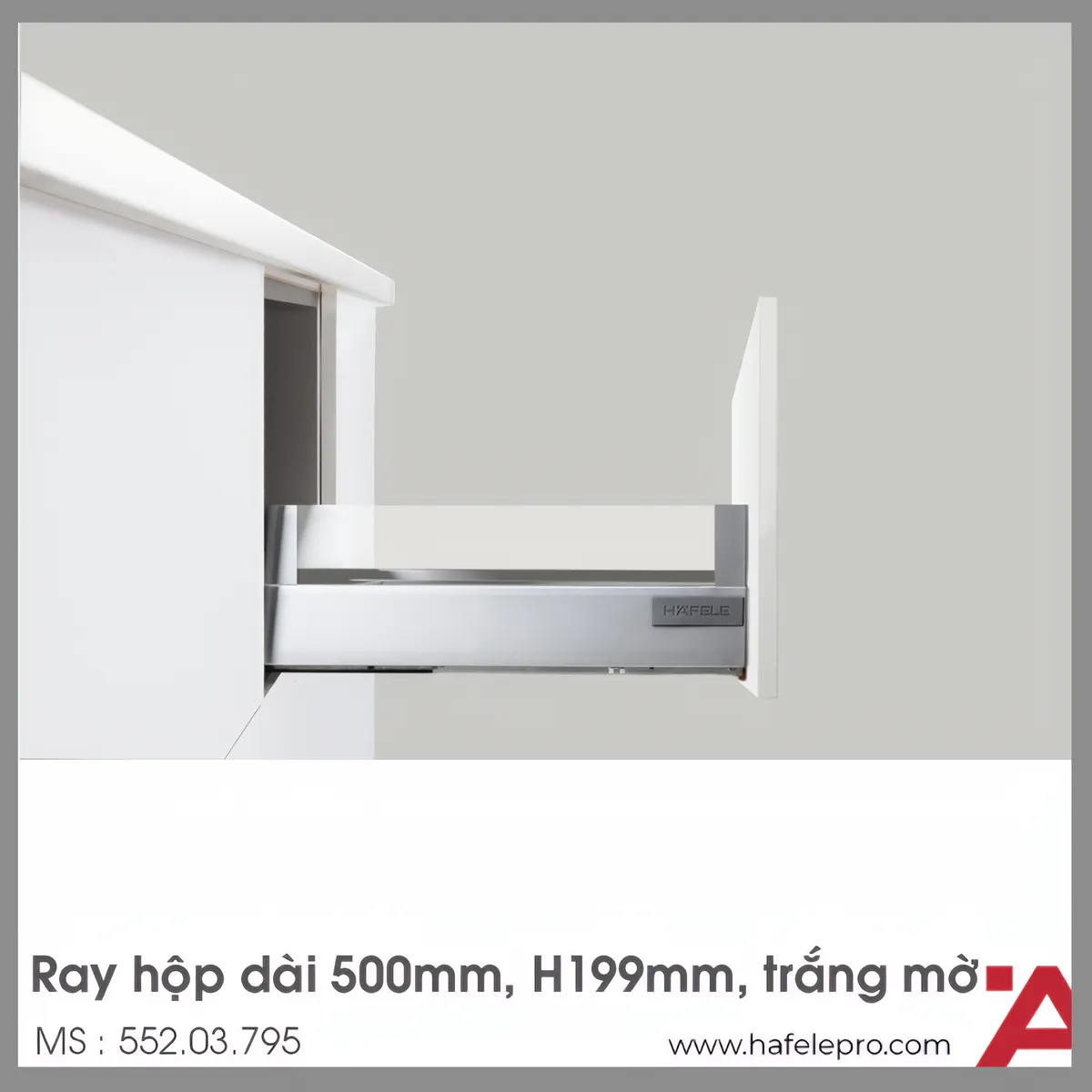 Ray Hộp Alto Giảm Chấn H199mm Hafele 552.03.795
