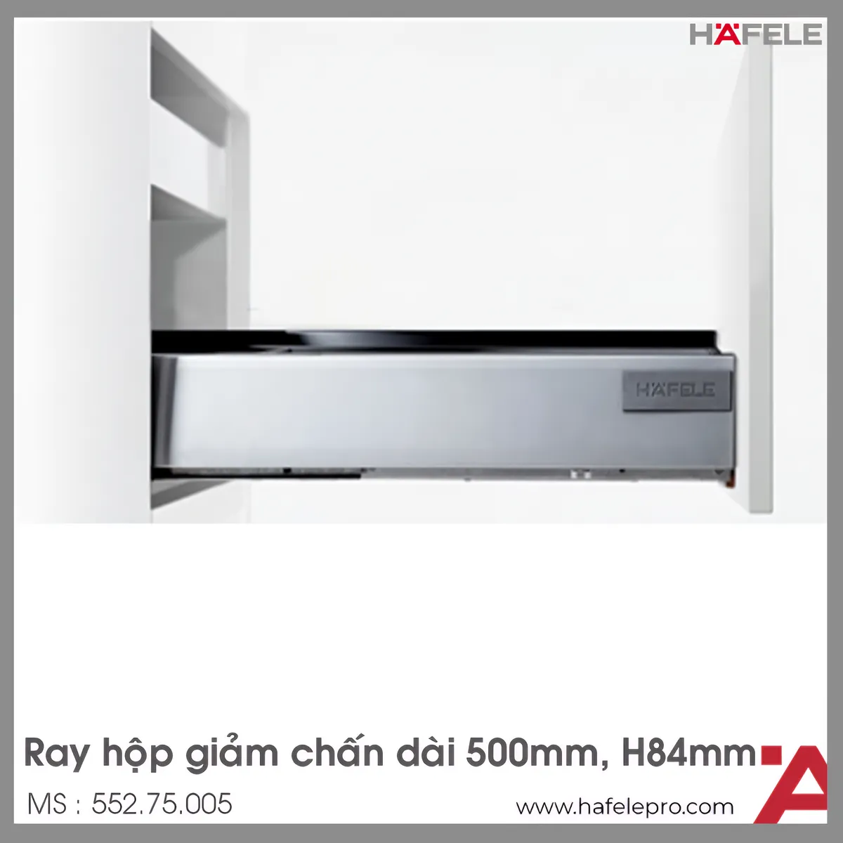Ray Hộp Alto Giảm Chấn H84mm Hafele 552.75.005