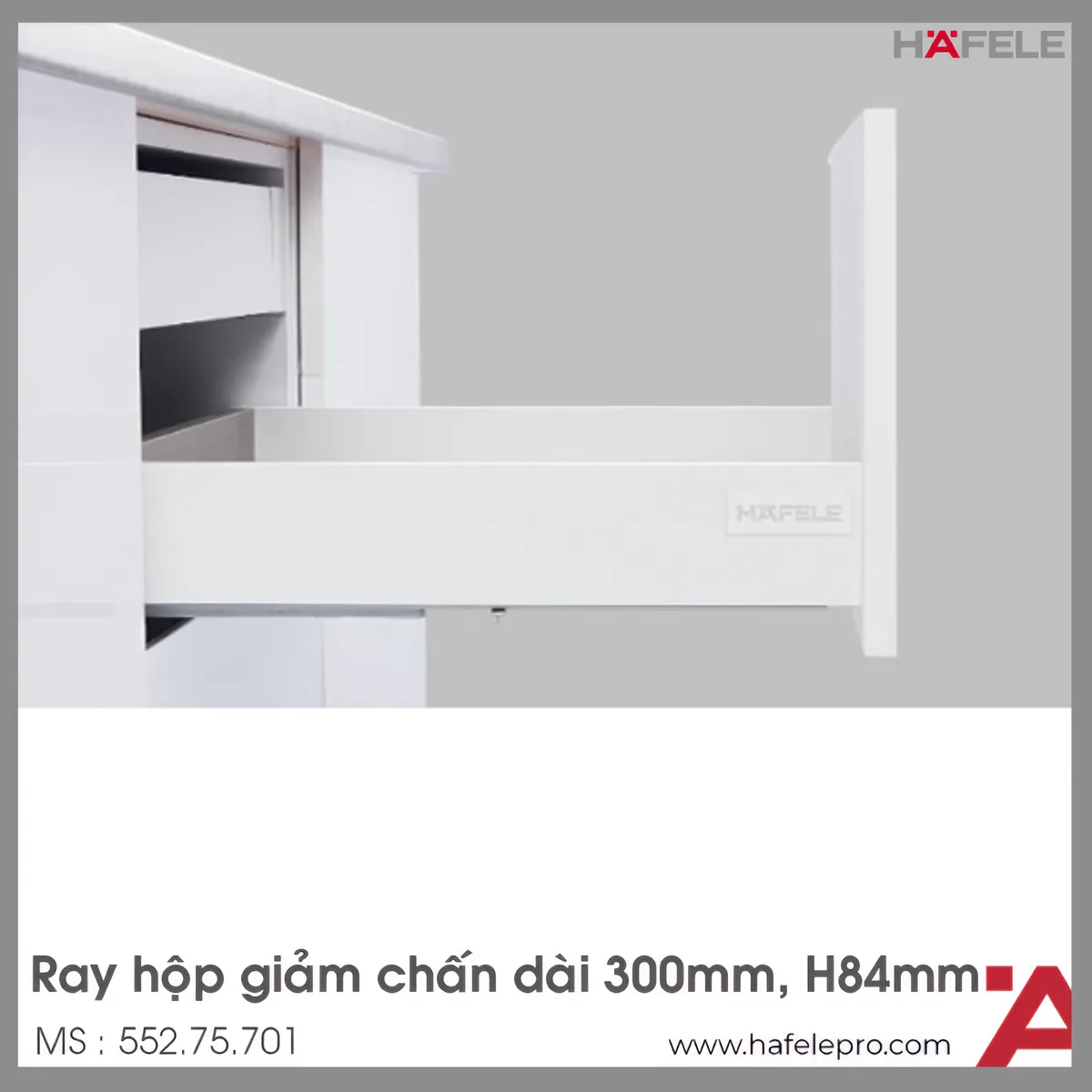 Ray Hộp Alto Giảm Chấn H84mm Hafele 552.75.701
