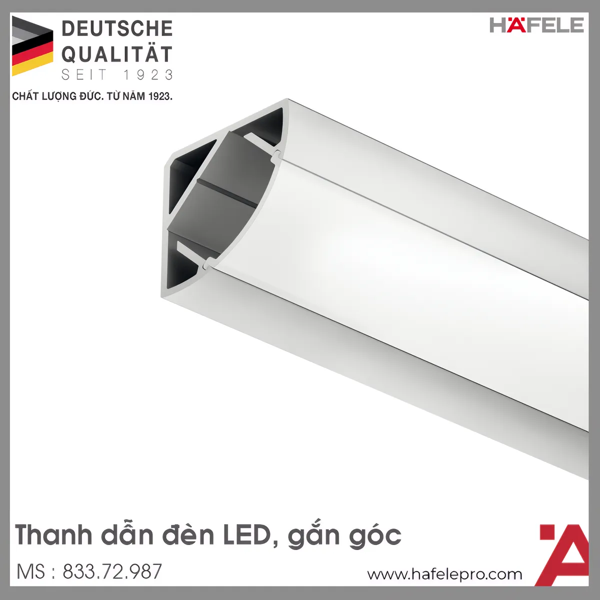 Thanh Dẫn Đèn LED Gắn Góc Hafele 833.72.987