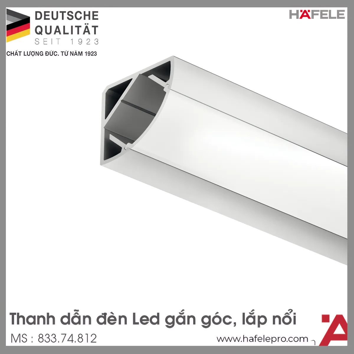 Thanh Nhôm Gắn Góc Hafele 833.74.812