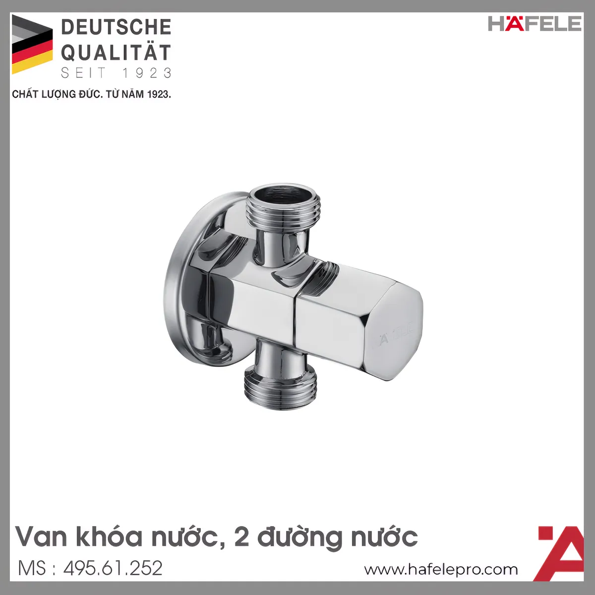 Van Khóa Nước 2 Đường Nước Hafele 495.61.252