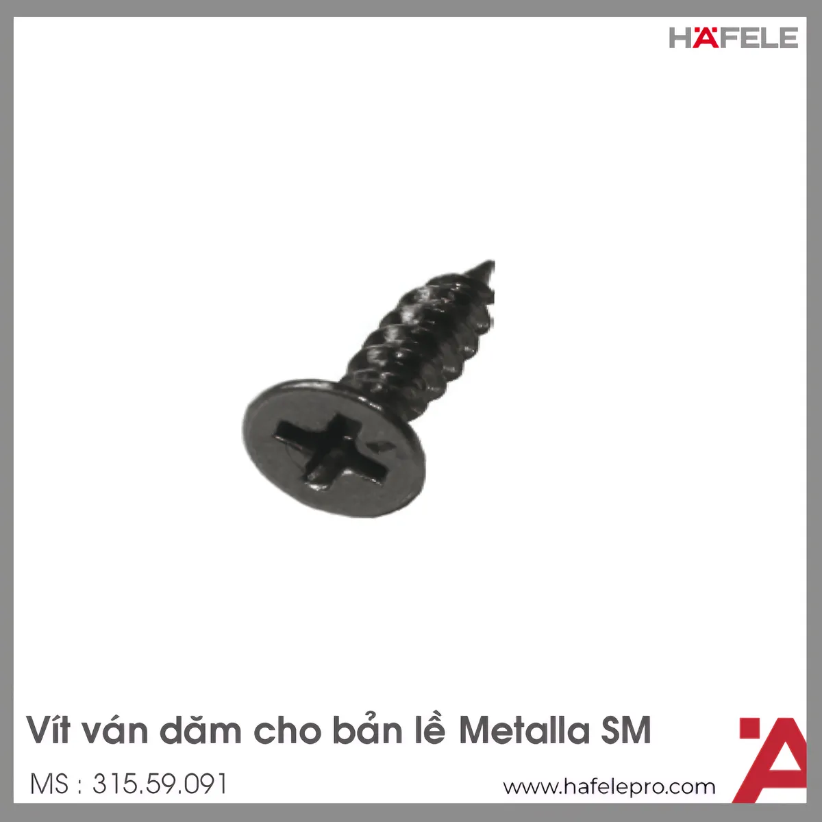 Vít Đen 4 x 15.5mm Hafele 315.59.091