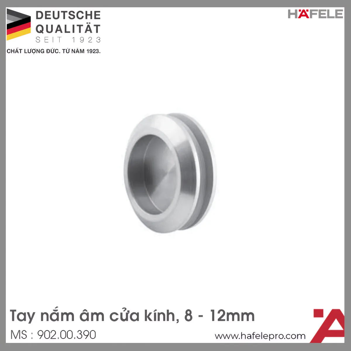 Tay Nắm Âm Cho Cửa Kính Hafele 902.00.390