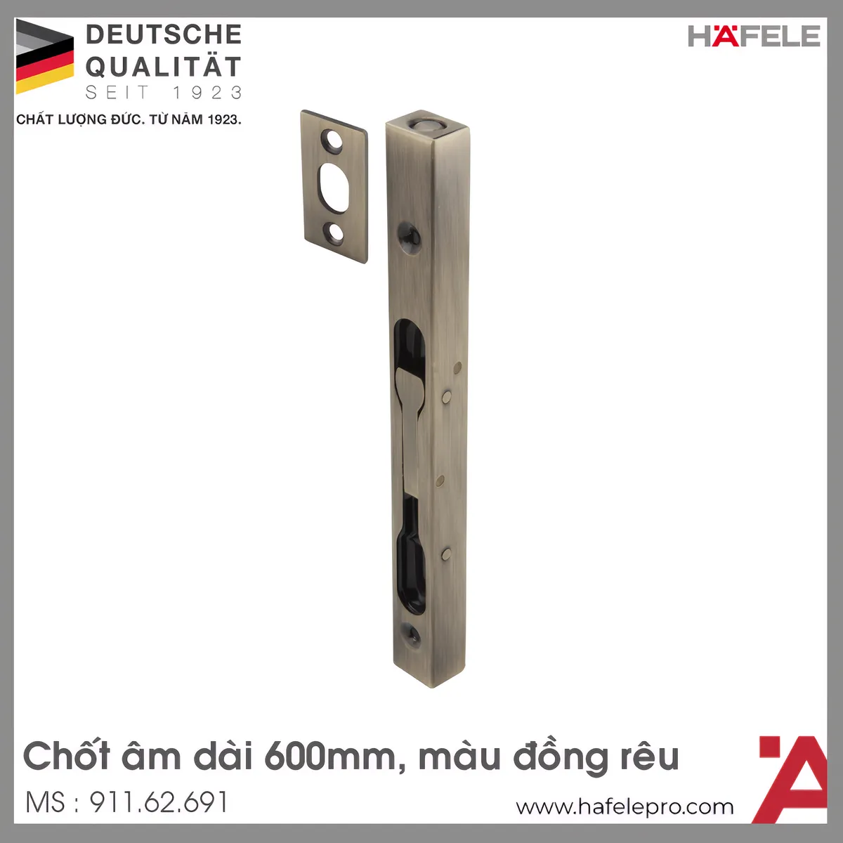 Chốt Âm 600mm Hafele 911.62.691
