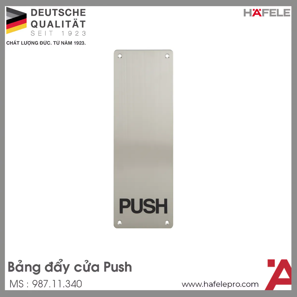 Bảng Đẩy Cửa Push Hafele 987.11.340
