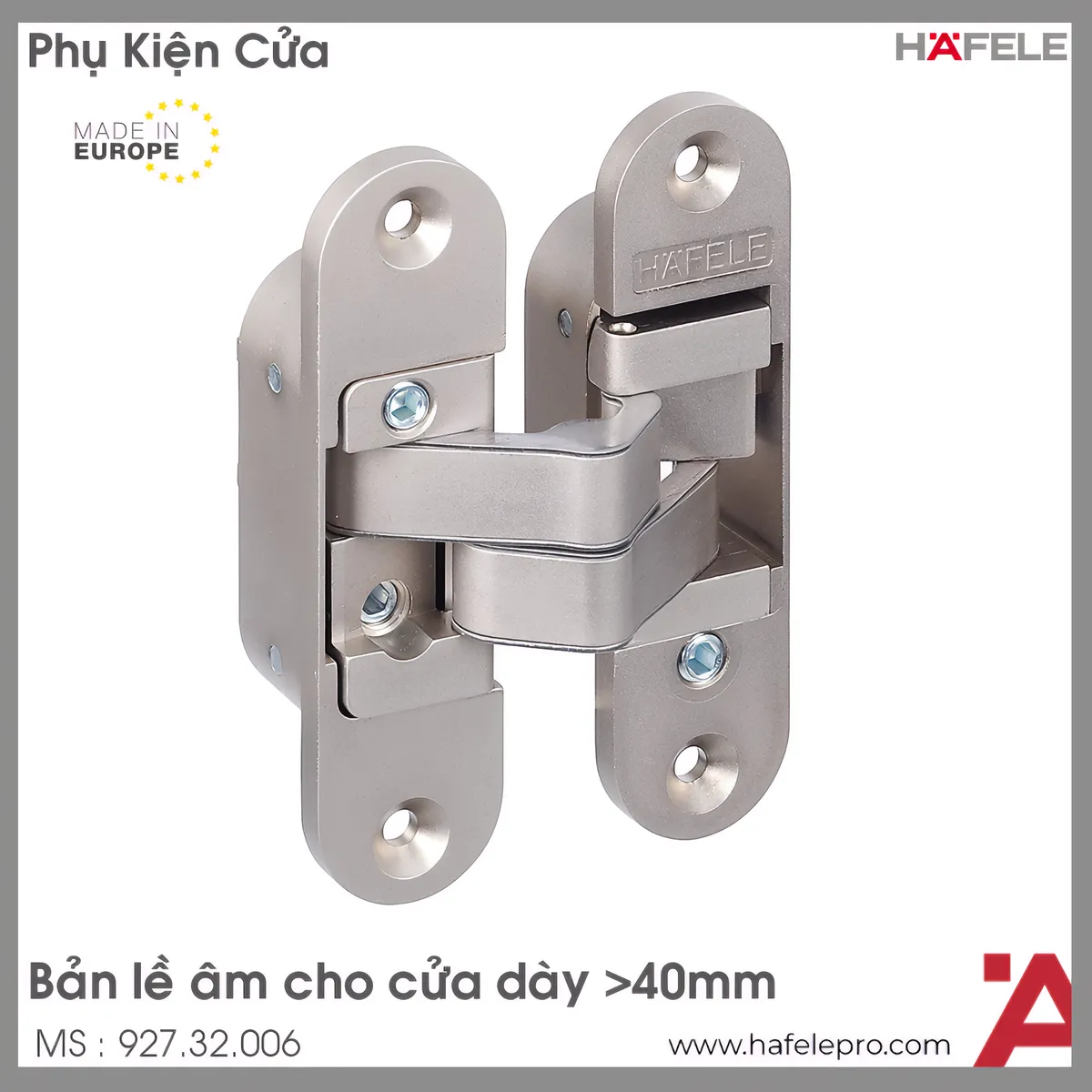 Bản Lề Âm Cửa Dày >40mm Hafele 927.32.006