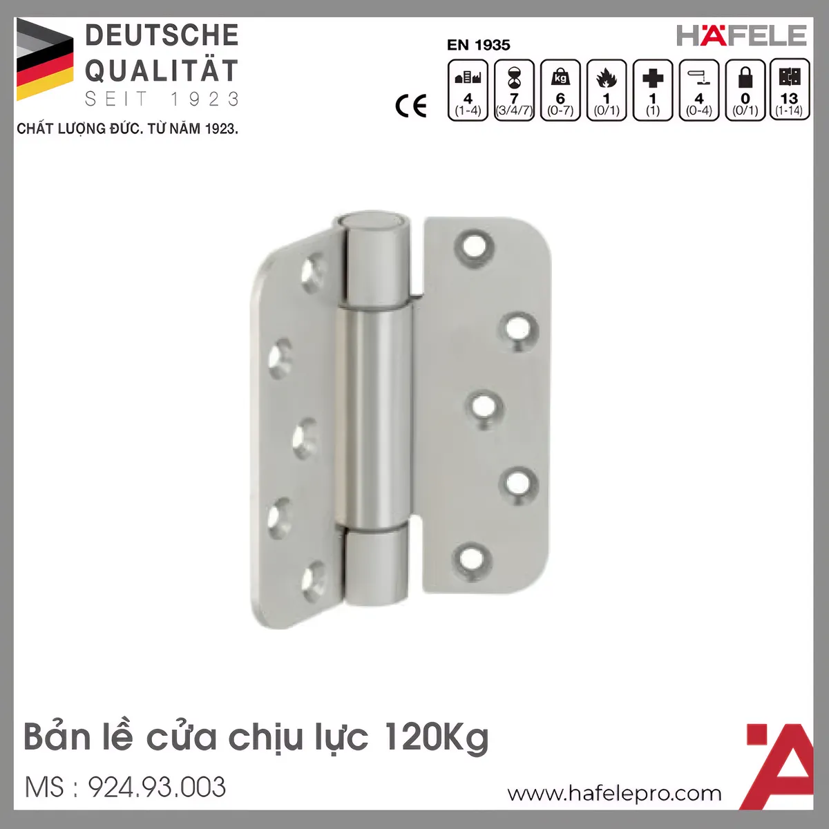 Bản Lề Chịu Lực 120Kg Hafele 924.93.003