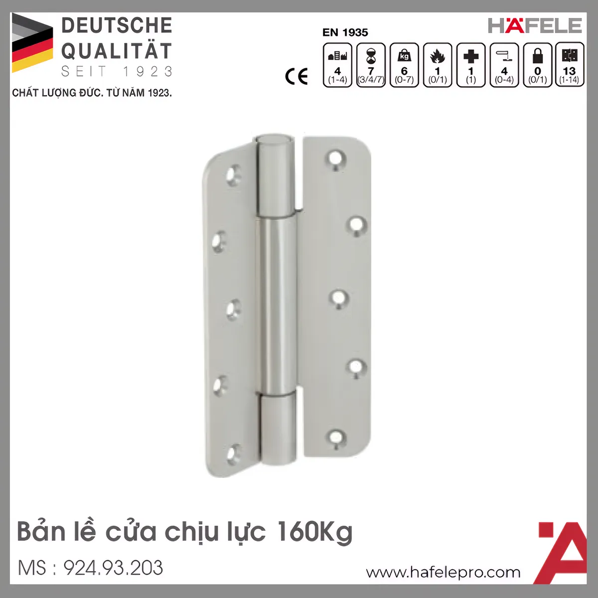 Bản Lề Chịu Lực 260Kg Hafele 924.93.203