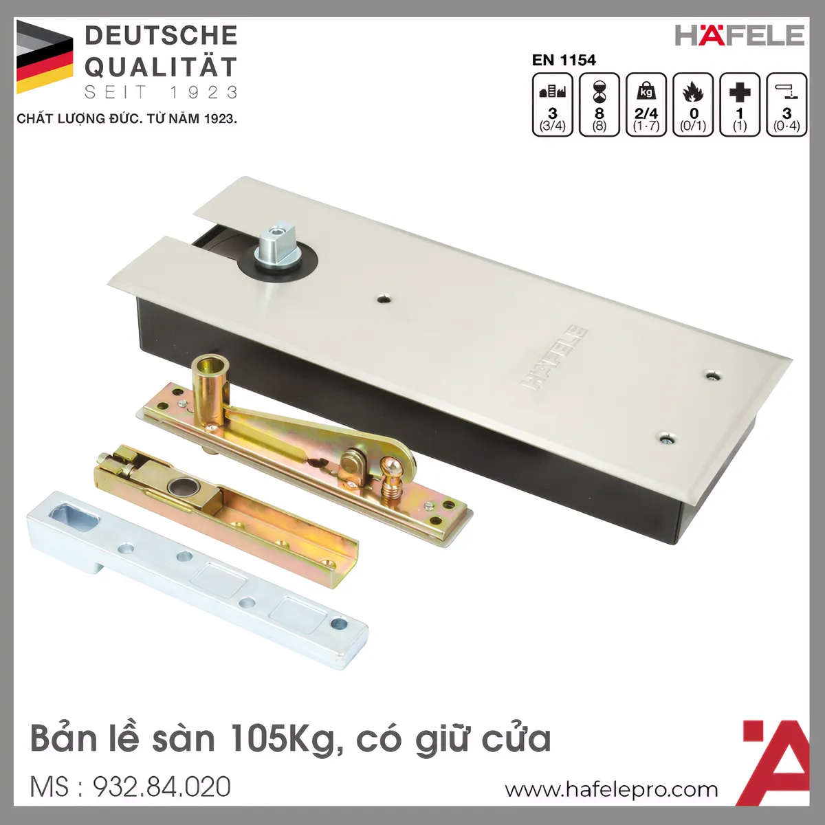 Bản Lề Sàn DCL41 EN3 105Kg Hafele 932.84.020
