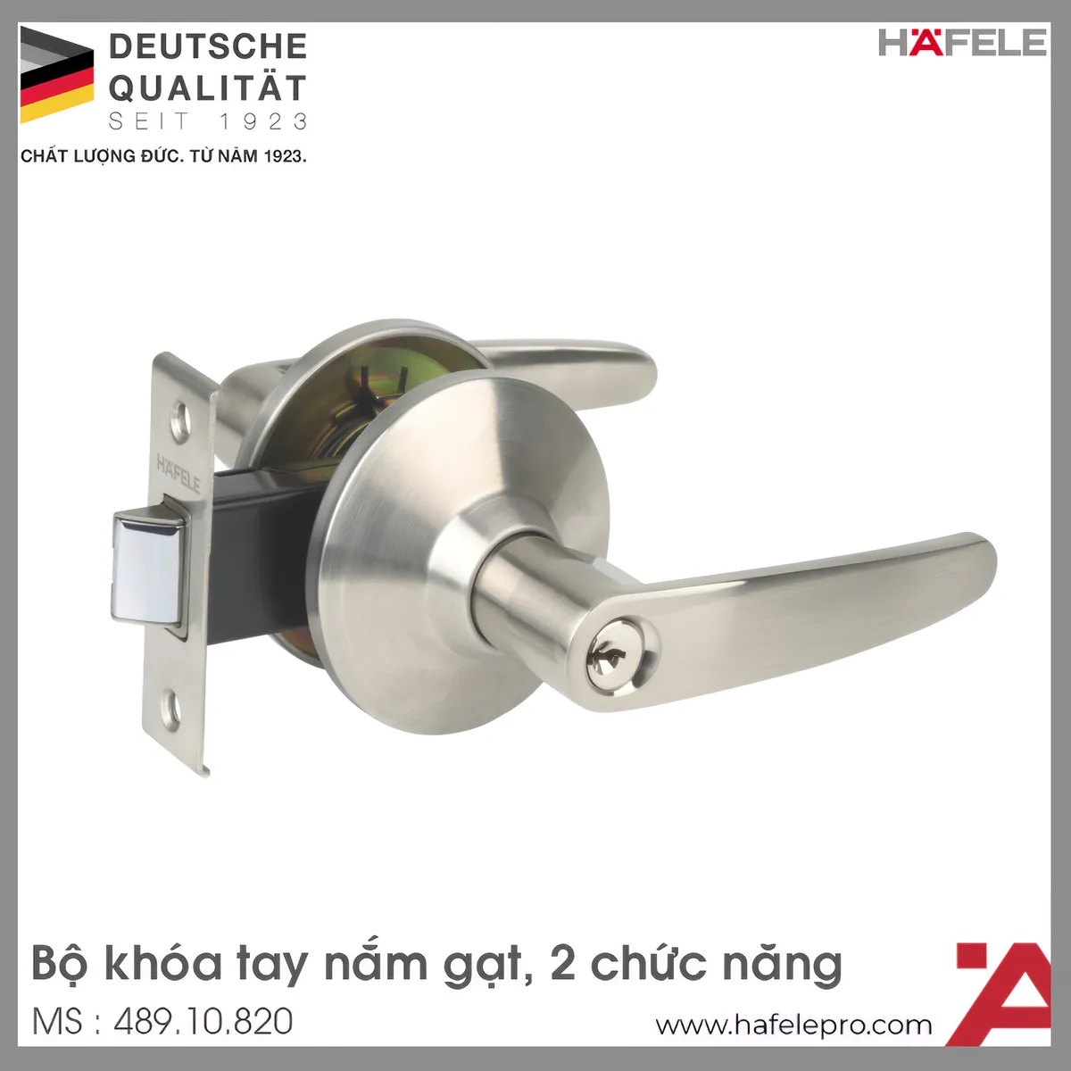 Bộ Khóa Tay Nắm Gạt 2 Chức Năng Hafele 489.10.820