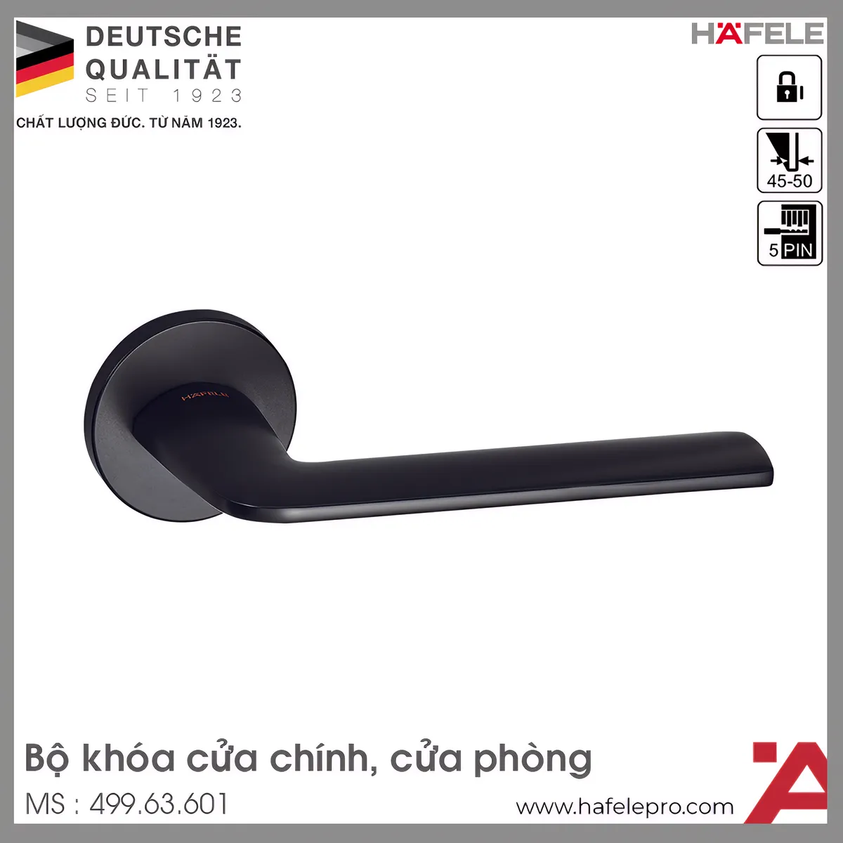 Bộ Khóa Tay Nắm Cửa DIY Set A Hafele 499.63.601