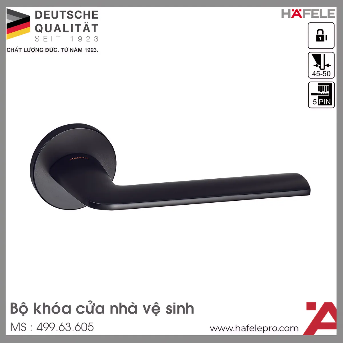 Bộ Khóa Tay Nắm Cửa DIY Set A Hafele 499.63.605