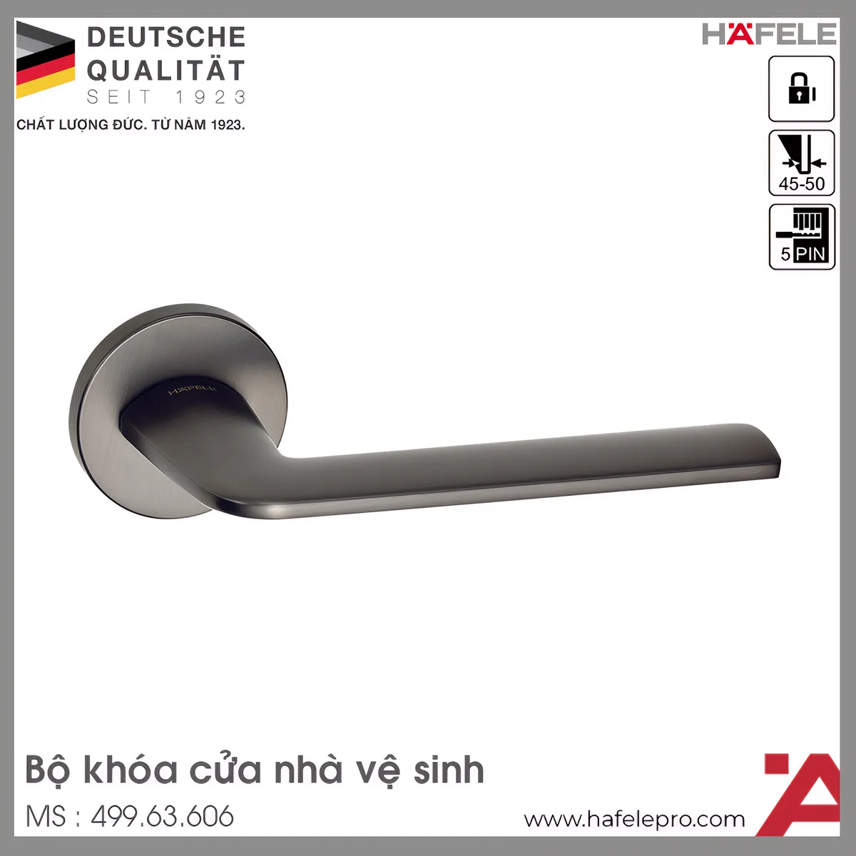 Bộ Khóa Tay Nắm Cửa DIY Set A Hafele 499.63.606