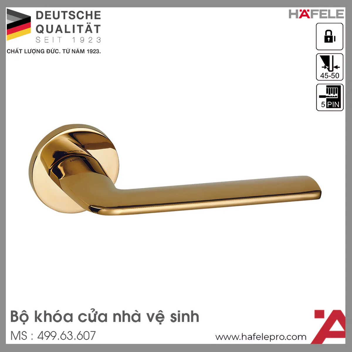 Bộ Khóa Tay Nắm Cửa DIY Set A Hafele 499.63.607