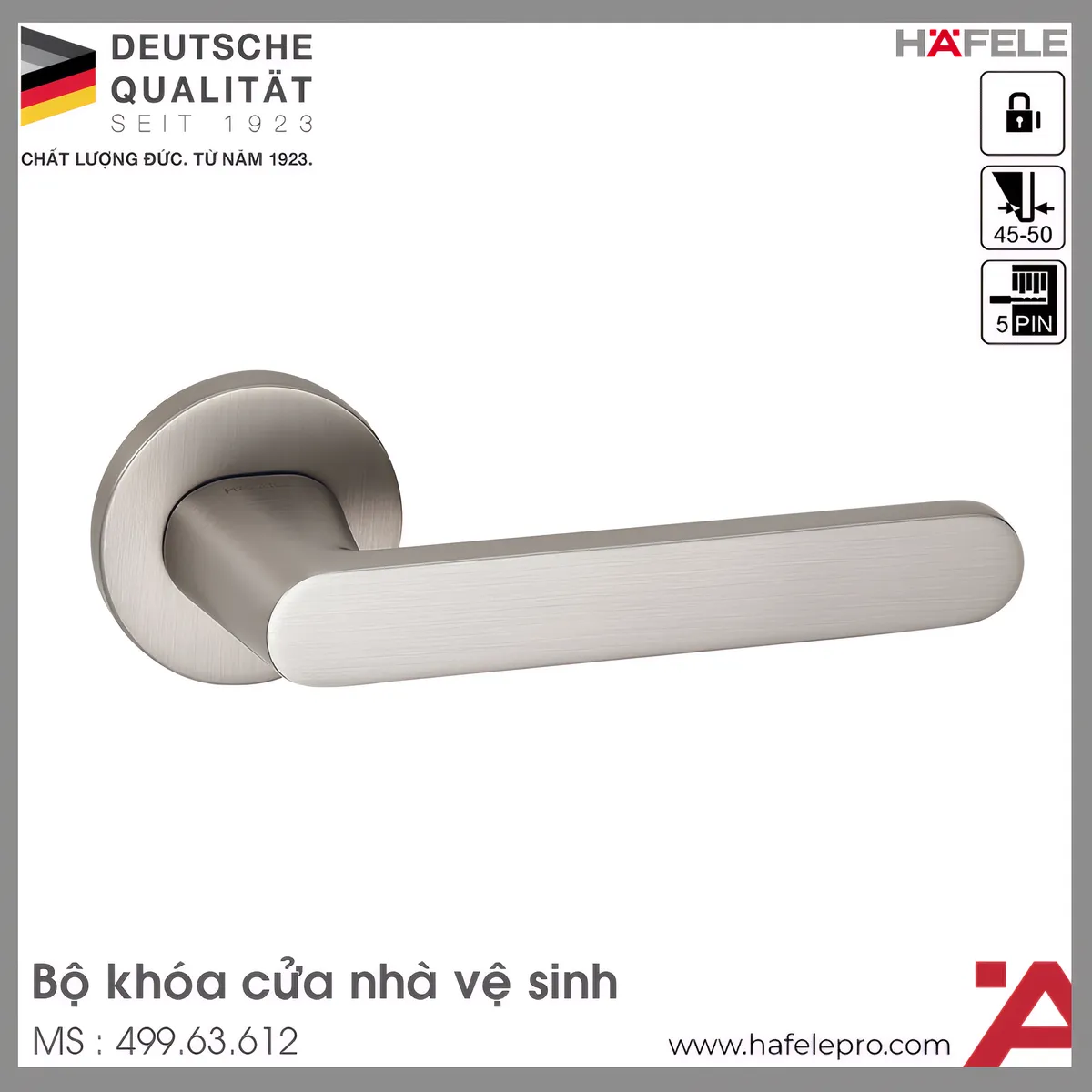 Bộ Khóa Tay Nắm Cửa DIY Set B Hafele 499.63.612