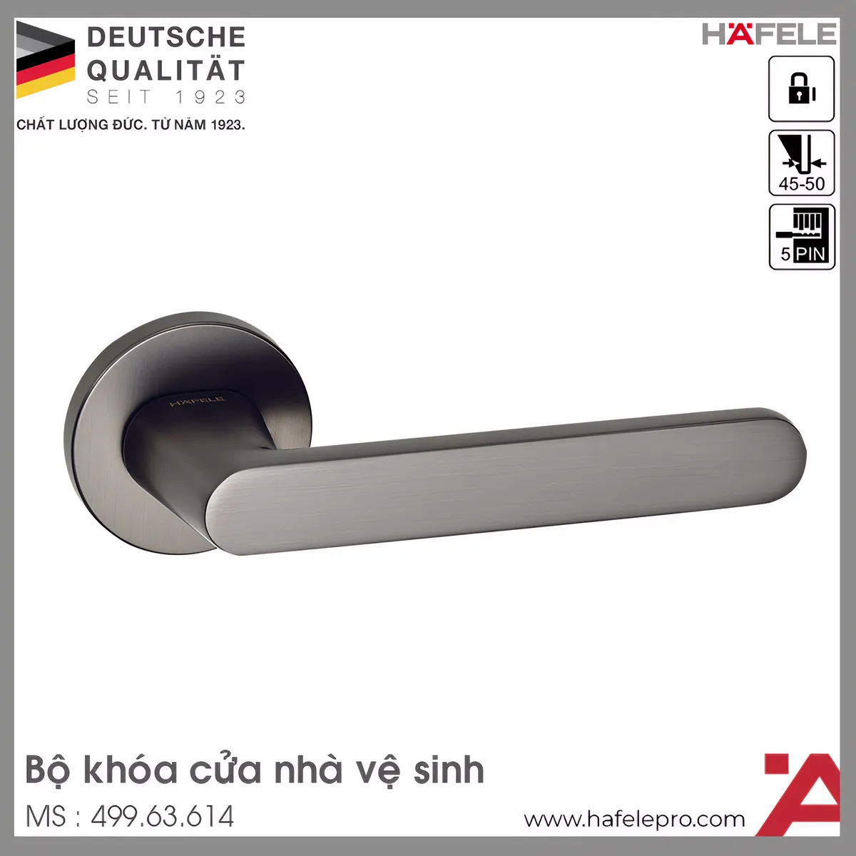 Bộ Khóa Tay Nắm Cửa DIY Set B Hafele 499.63.614