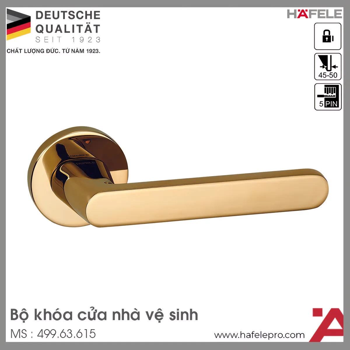 Bộ Khóa Tay Nắm Cửa DIY Set B Hafele 499.63.615