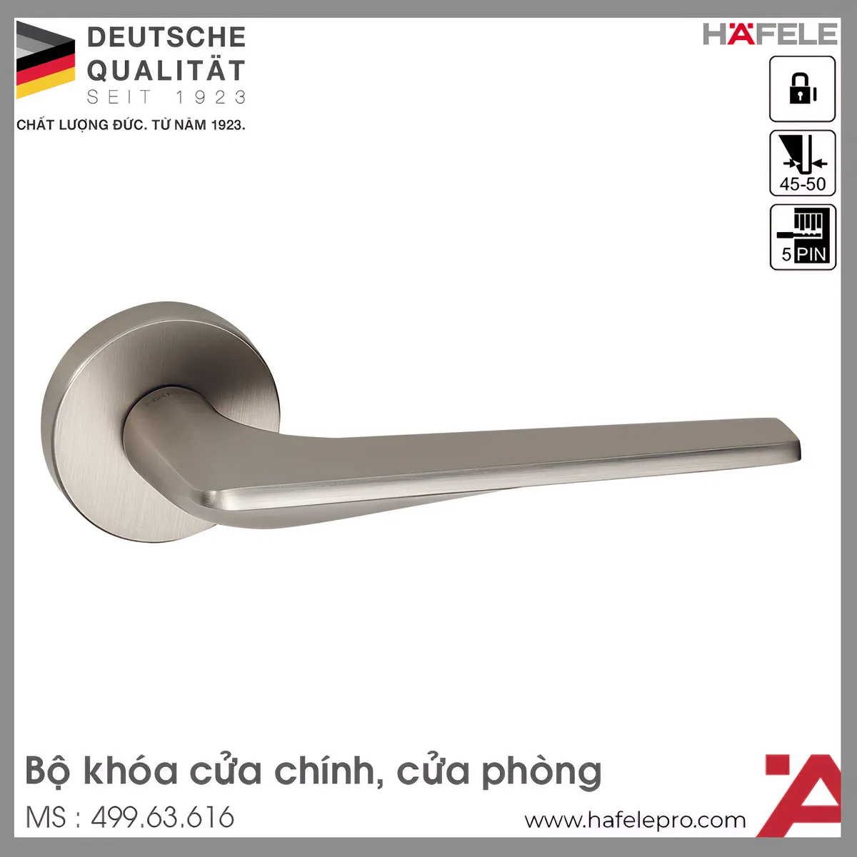 Bộ Khóa Tay Nắm Cửa DIY Set C Hafele 499.63.616