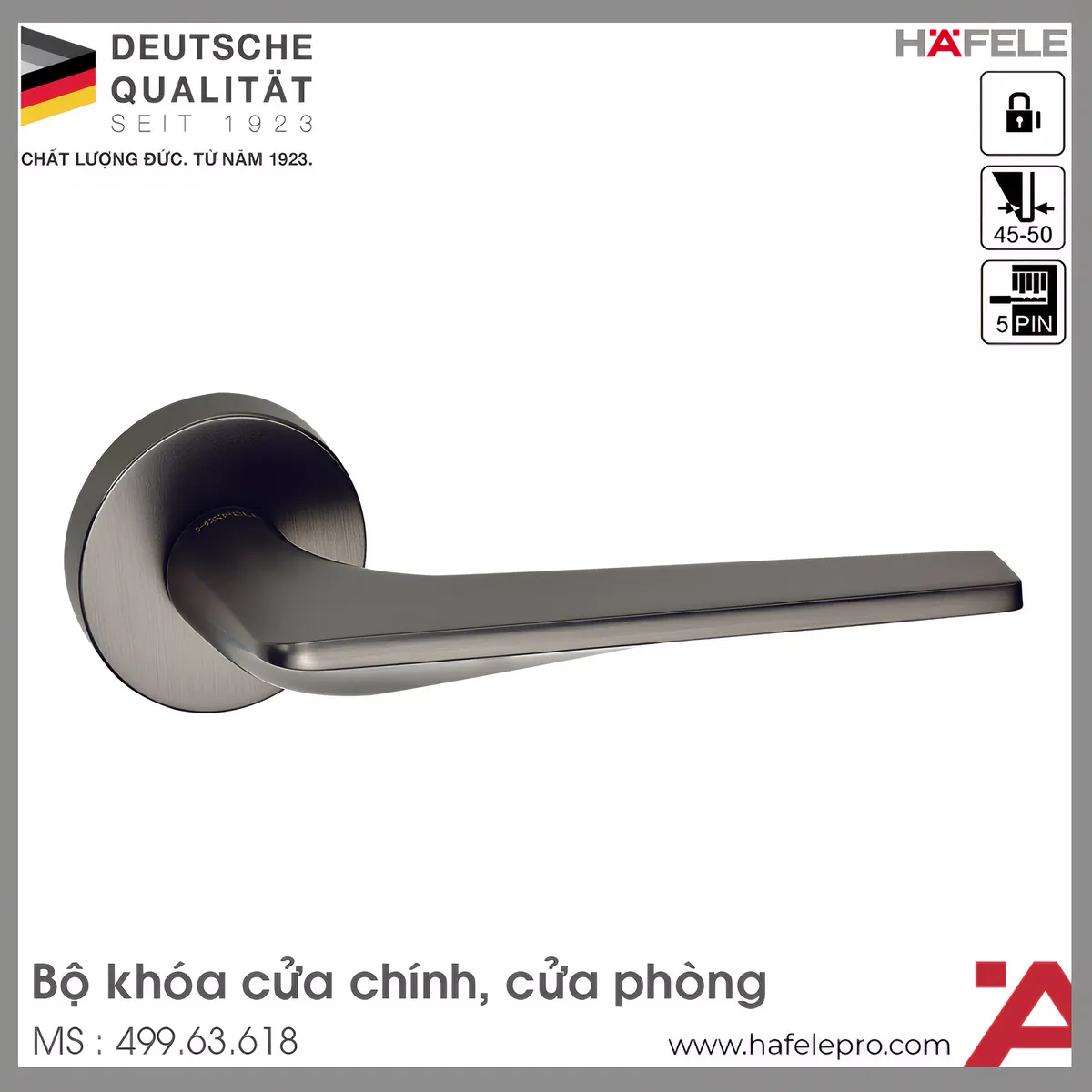 Bộ Khóa Tay Nắm Cửa DIY Set C Hafele 499.63.618