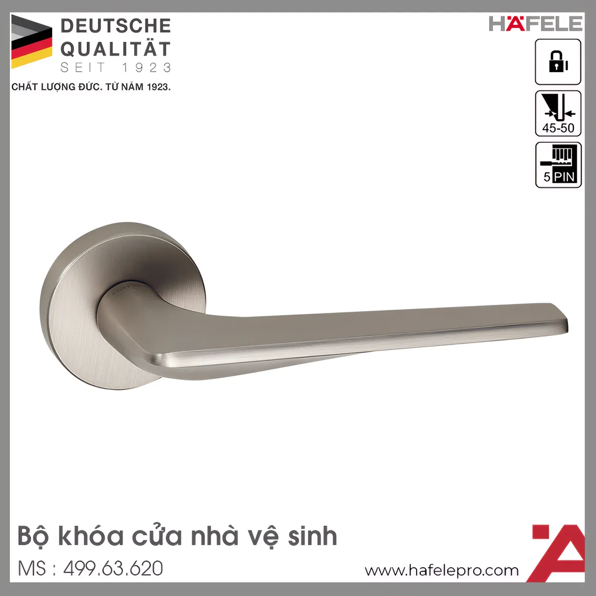 Bộ Khóa Tay Nắm Cửa DIY Set C Hafele 499.63.620