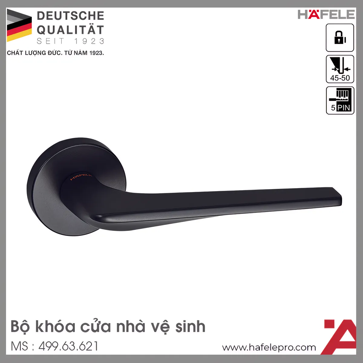 Bộ Khóa Tay Nắm Cửa DIY Set C Hafele 499.63.621