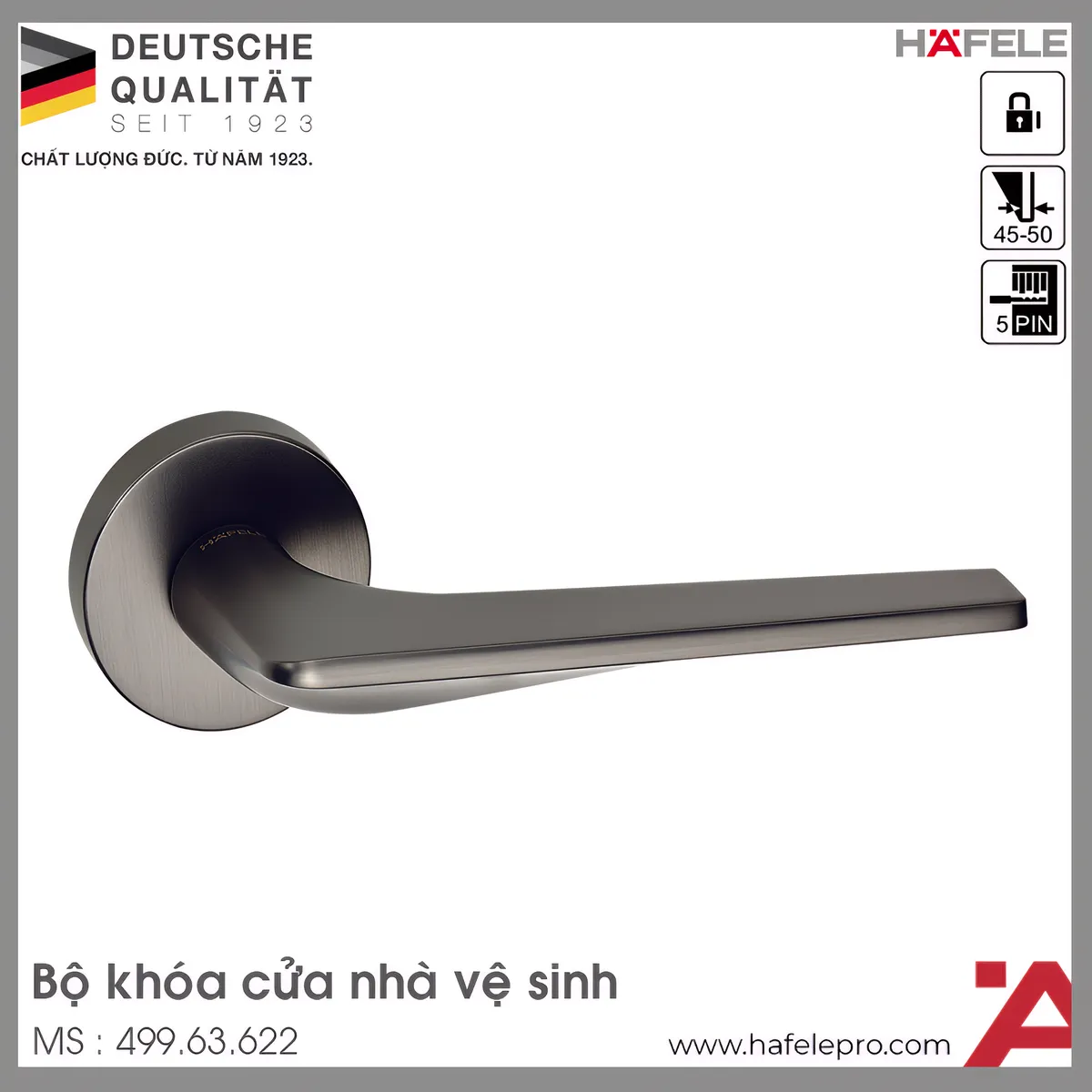 Bộ Khóa Tay Nắm Cửa DIY Set C Hafele 499.63.622