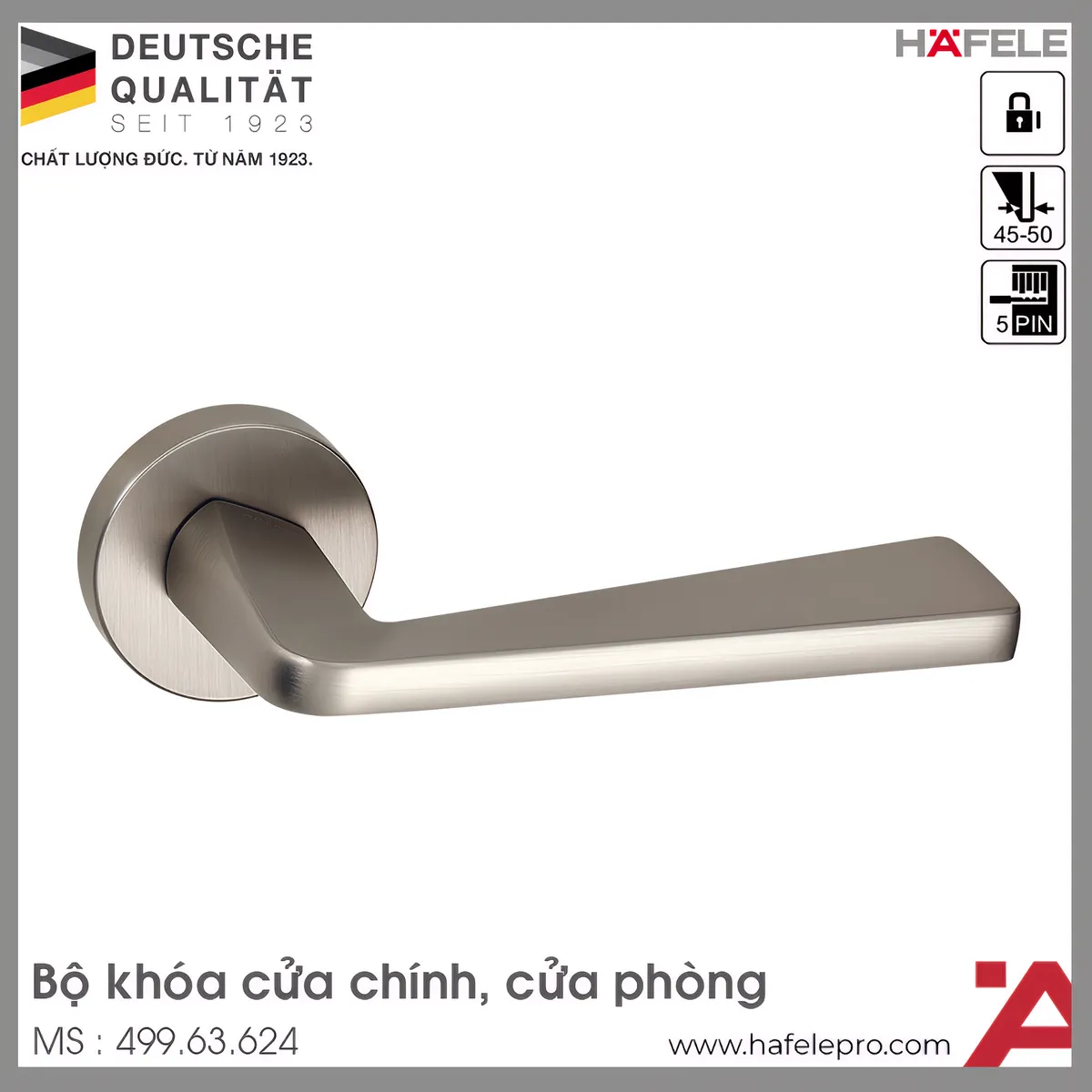 Bộ Khóa Tay Nắm Cửa DIY Set C Hafele 499.63.624
