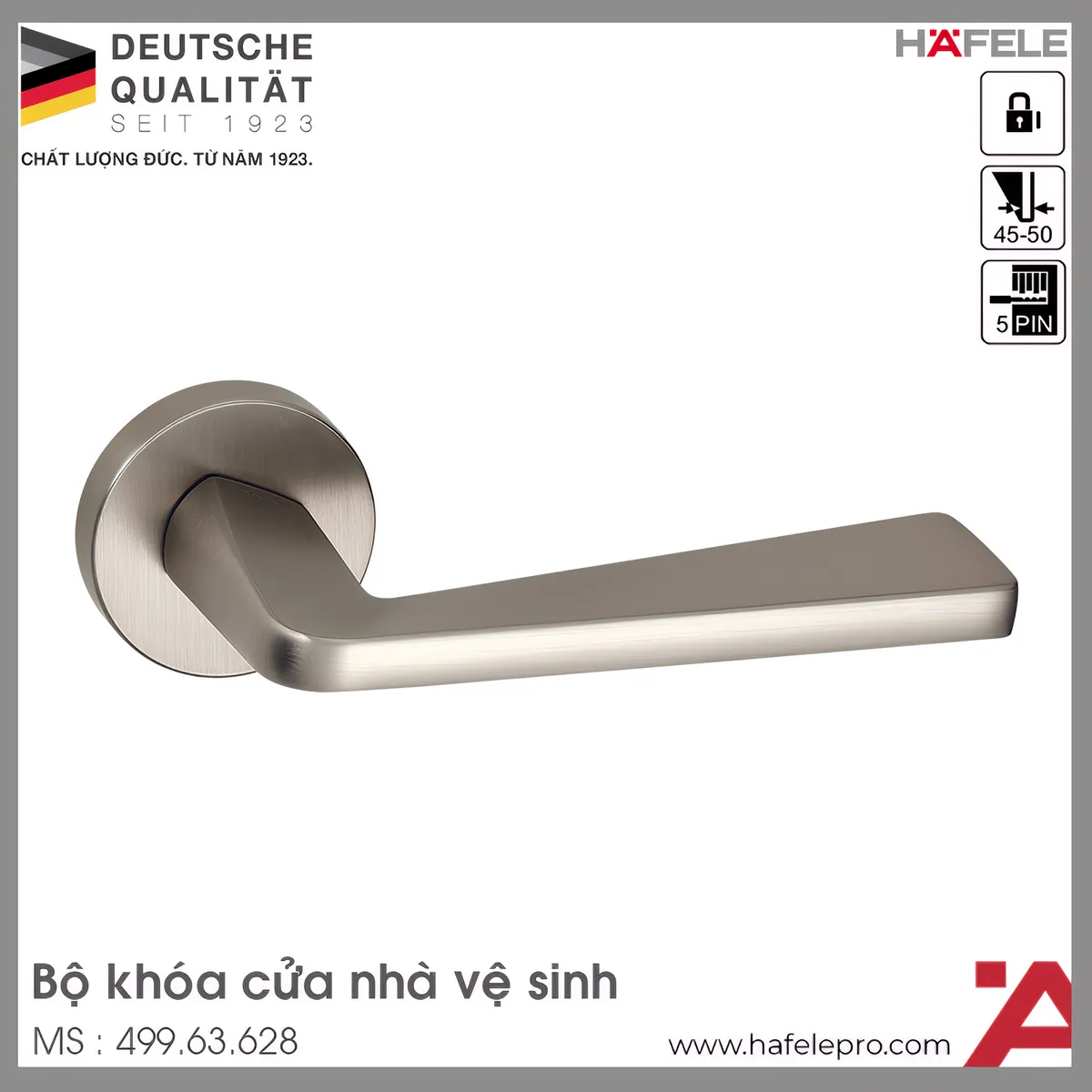 Bộ Khóa Tay Nắm Cửa DIY Set D Hafele 499.63.628