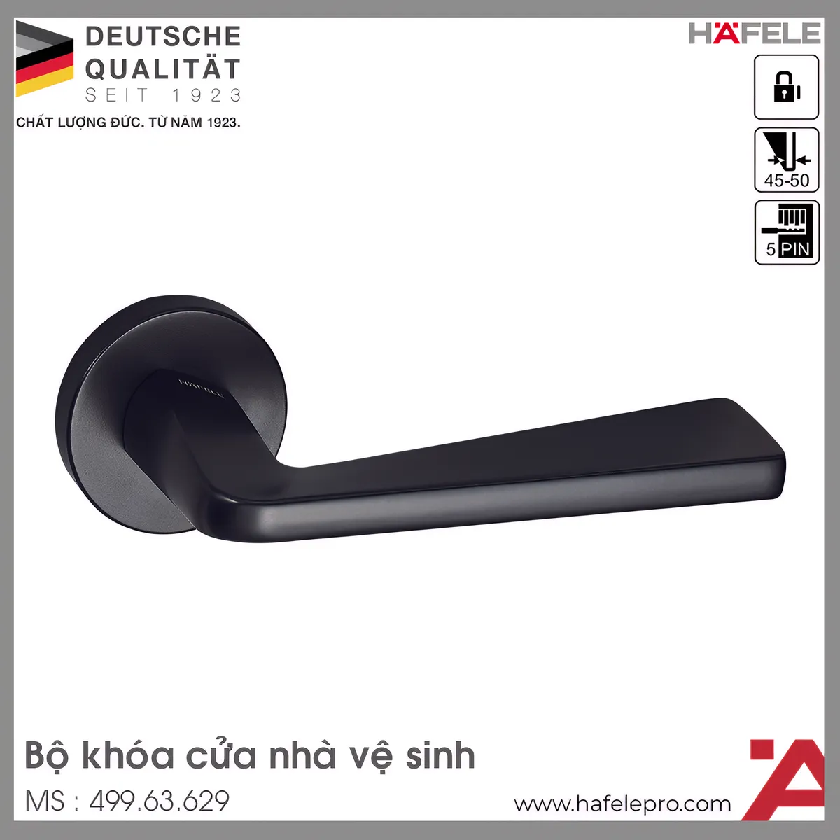 Bộ Khóa Tay Nắm Cửa DIY Set D Hafele 499.63.629