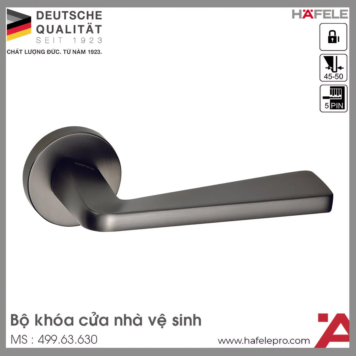 Bộ Khóa Tay Nắm Cửa DIY Set D Hafele 499.63.630