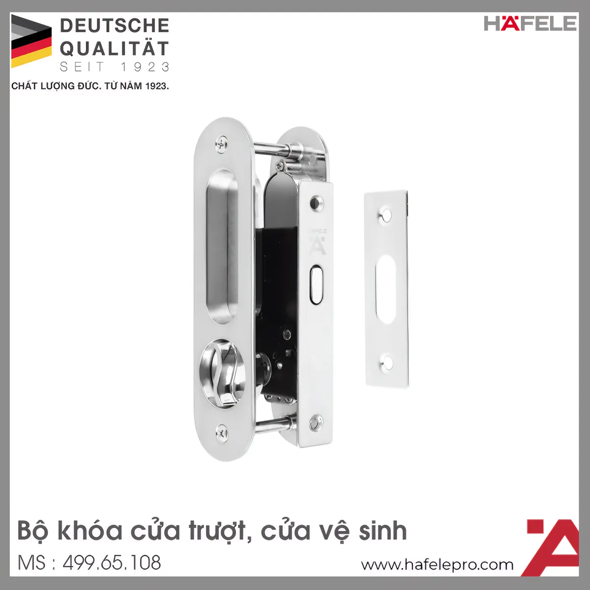 Bộ Khóa Tay Nắm Cửa Trượt WC Hafele 499.65.108