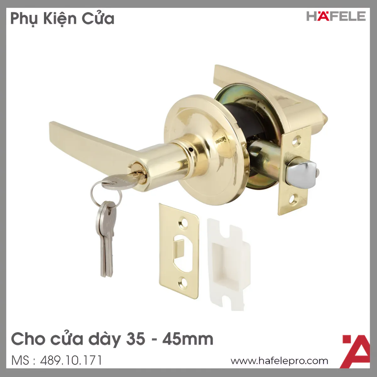 Bộ Khóa Tay Nắm Cửa Đi Hafele 489.10.171
