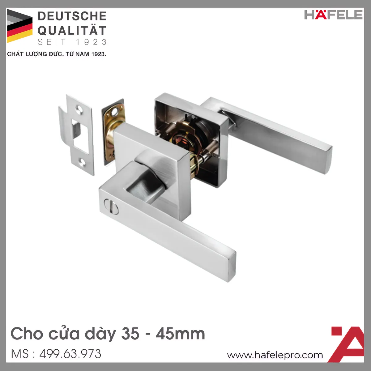 Bộ Khóa Tay Nắm Cửa WC Hafele 499.63.973