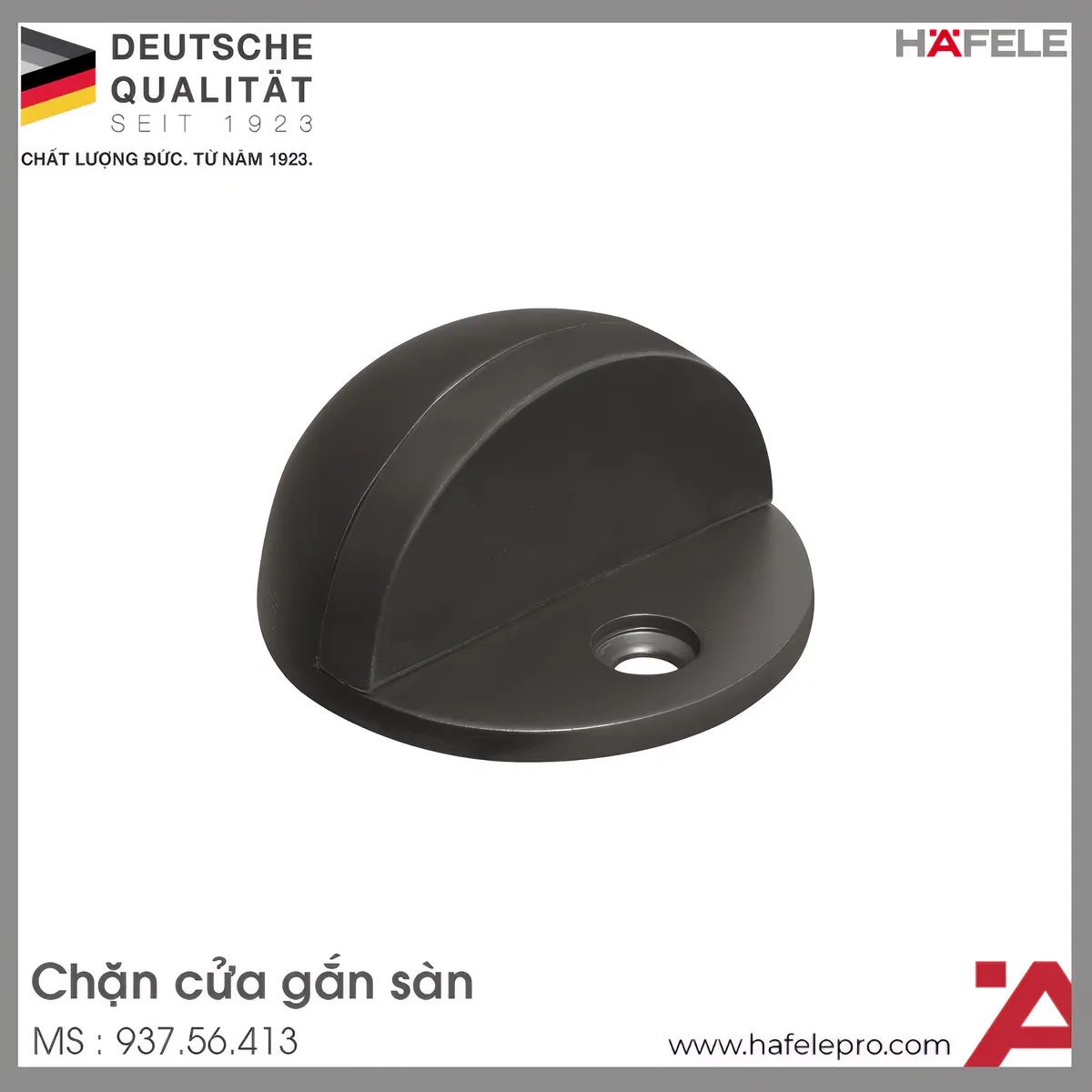 Chặn Cửa Gắn Sàn Màu Đen Hafele 937.56.413